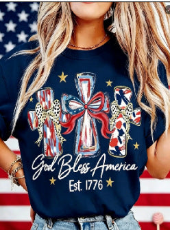 Blessings For America Commemorative Patriotic T-shirt Relaxed Fit – Premium 0 | RICALOUX