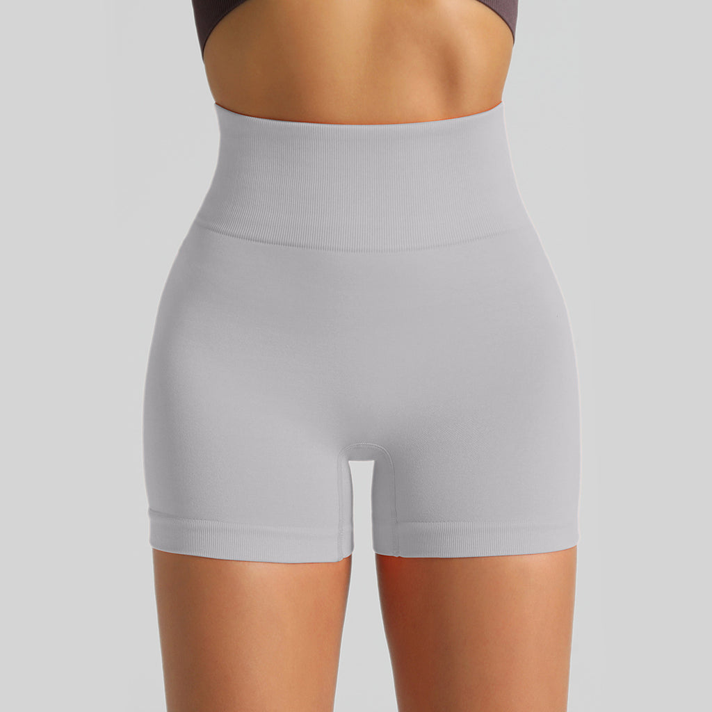 Women's Seamless Knit Yoga Shorts, High Waist Lifting Scrunch Butt Tight Workout Running Sports Shorts by Ricaloux