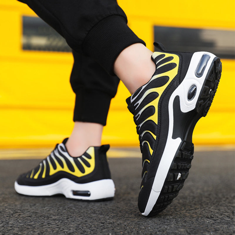 Color-blocked Sneakers Men Personalized Fashion Lace Up Air Cushion Sports Shoes Casual Outdoor Running Walking Shoes – Premium 4 | RICALOUX