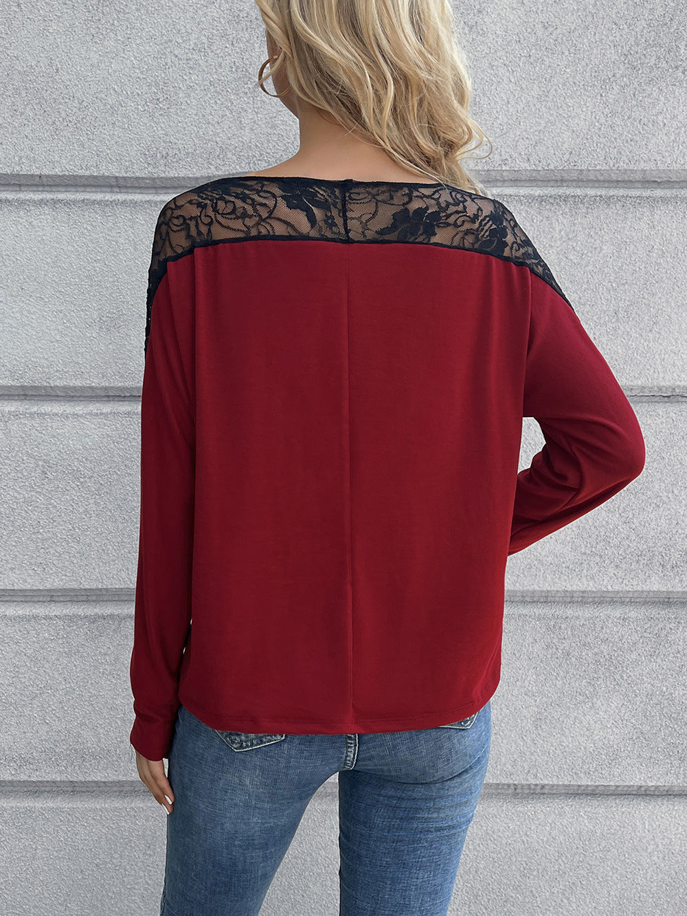 Hollow-out Crew-neck Long-sleeve T-shirt For Women by Ricaloux