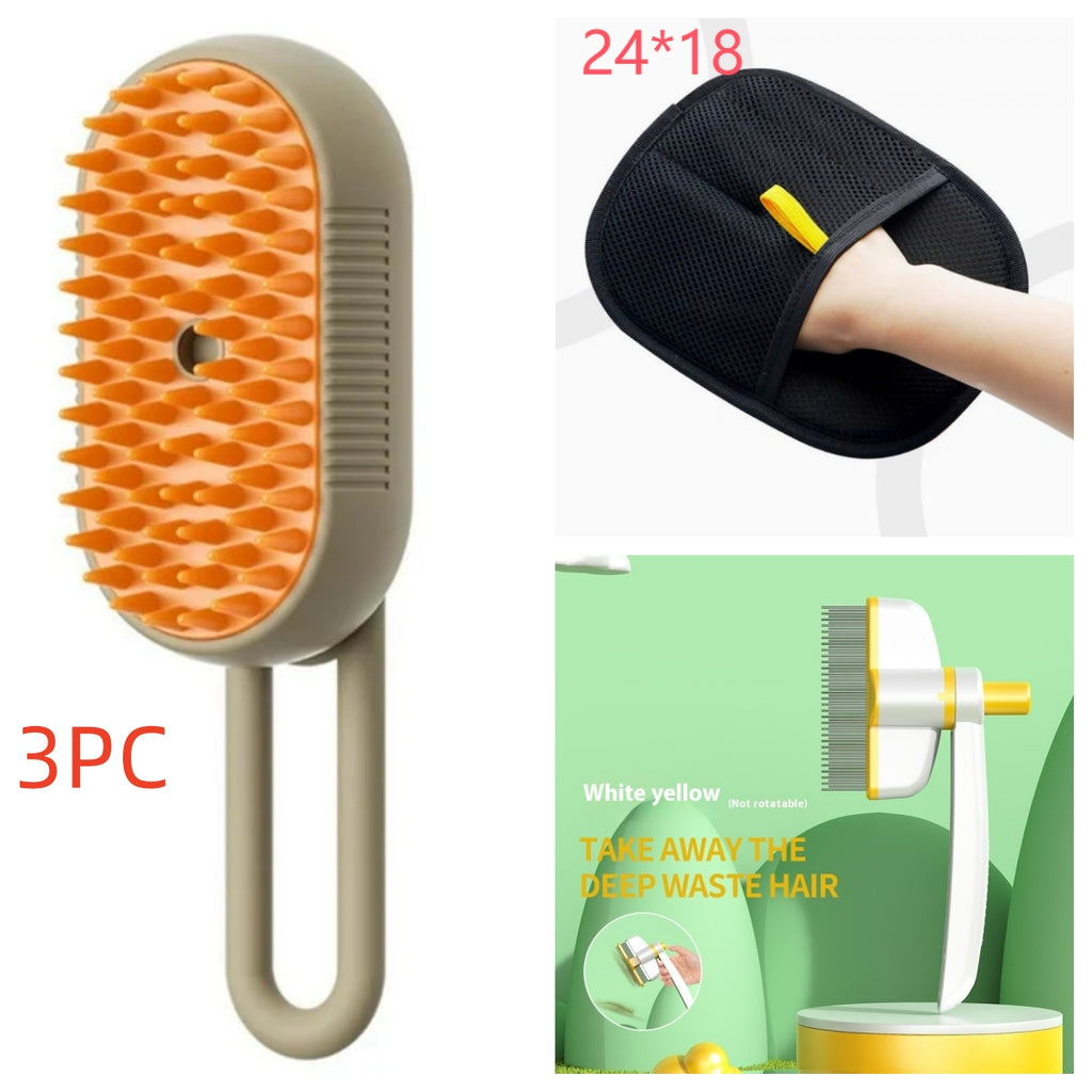 Cat Steam Brush Steamy Dog Brush 3 In 1 Electric Spray Cat Hair Brushes For Massage Pet Grooming Comb Hair Removal Combs Pet Products by Ricaloux