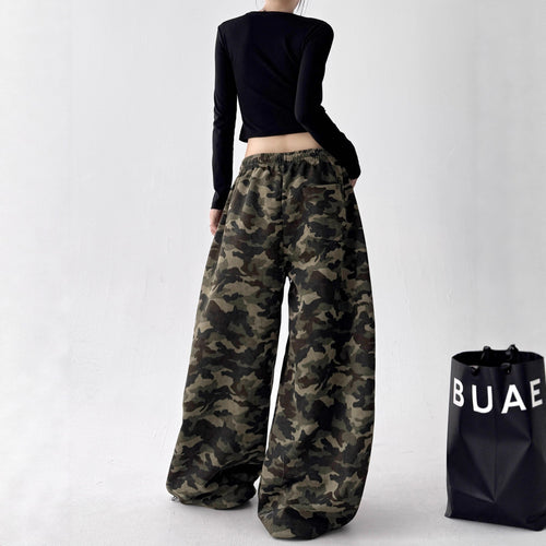 Camouflage Workwear Cropped Pants For Women by Ricaloux
