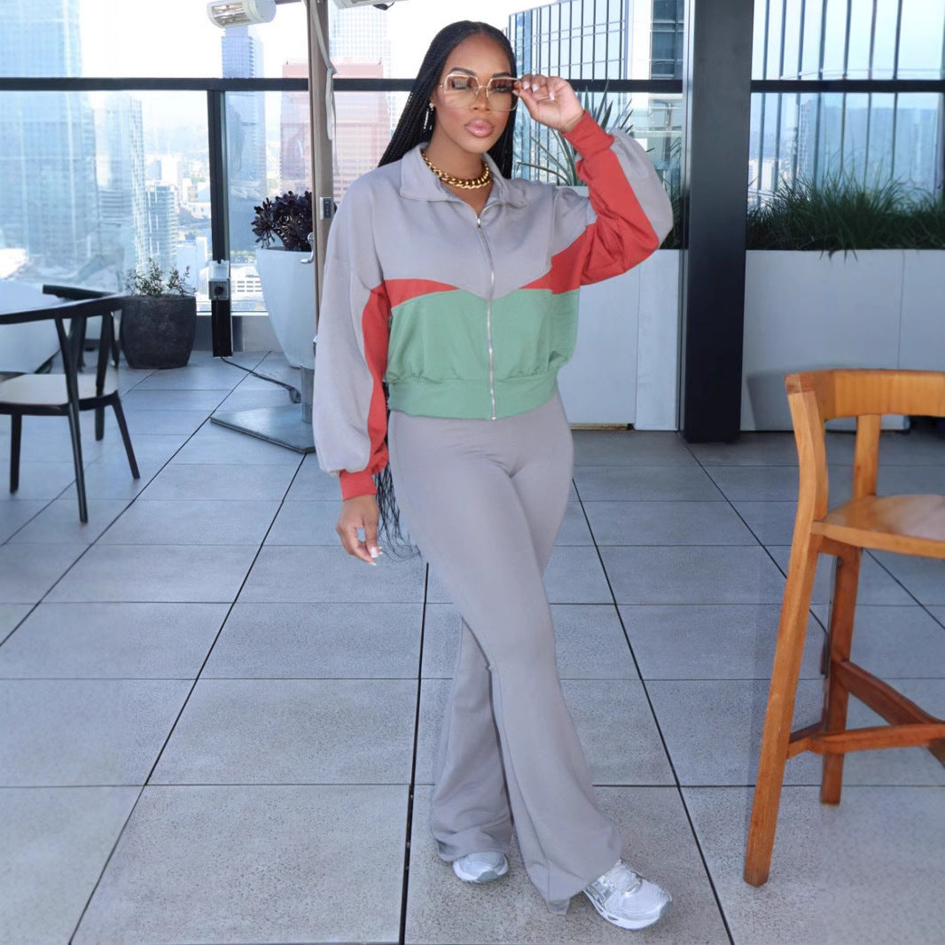 Womens Long-Sleeve Zip-Up Two-Piece Jacket by Ricaloux