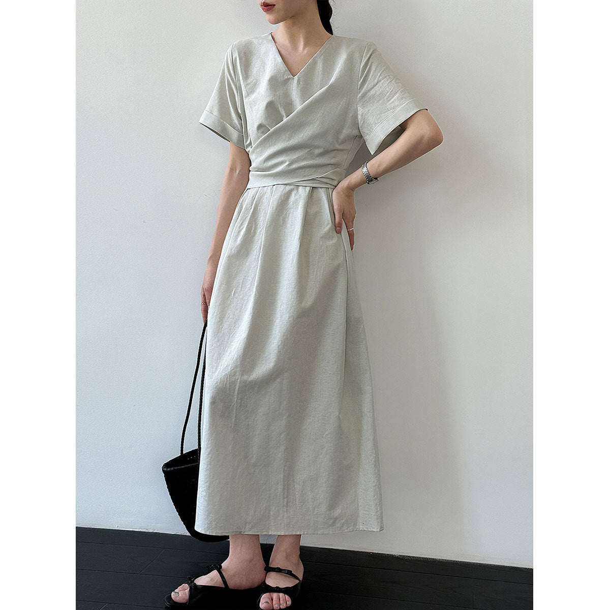 Sophisticated Cross-Tie Dress For Women by Ricaloux