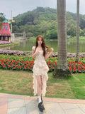 First Love Irregular Ruffled Slim-Fit Dress – Premium 0 | RICALOUX
