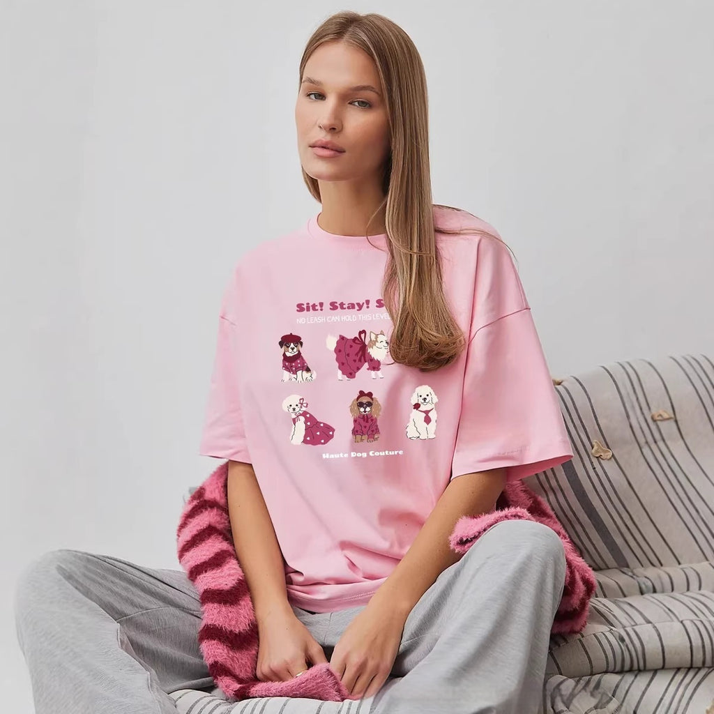 Summer New Arrival Cartoon-style Age-reducing Comfortable Printed Top – Premium 0 | RICALOUX