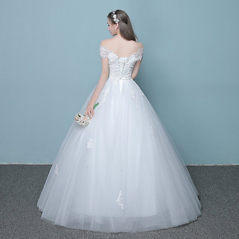 New style word wedding dress new Korean bride married slender tail neat factory direct sales - RICALOUX