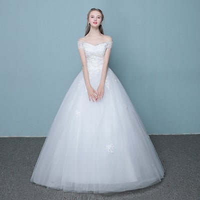 New style word wedding dress new Korean bride married slender tail neat factory direct sales - RICALOUX