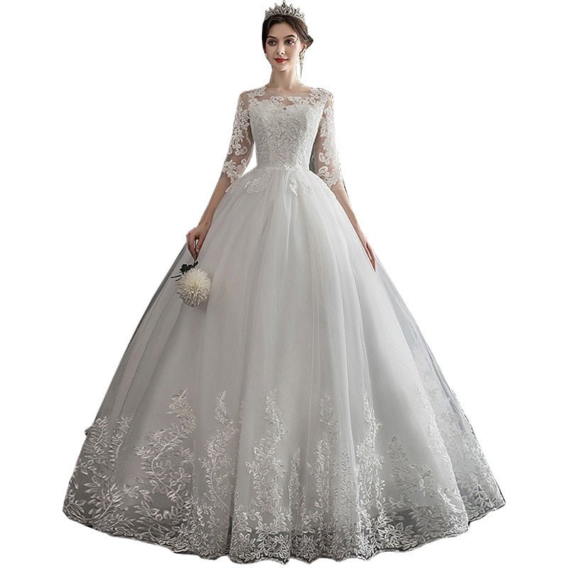 One-shoulder Dream Slim Sleeve Lace Bride - RICALOUX