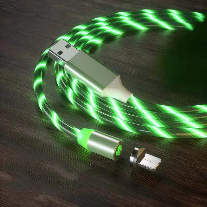 Magnetic Charging Cable Streamer Fast Charging Cable Lighting Micro USB Cable LED Magnet Charger Type-C Cable – Premium 0 | RICALOUX