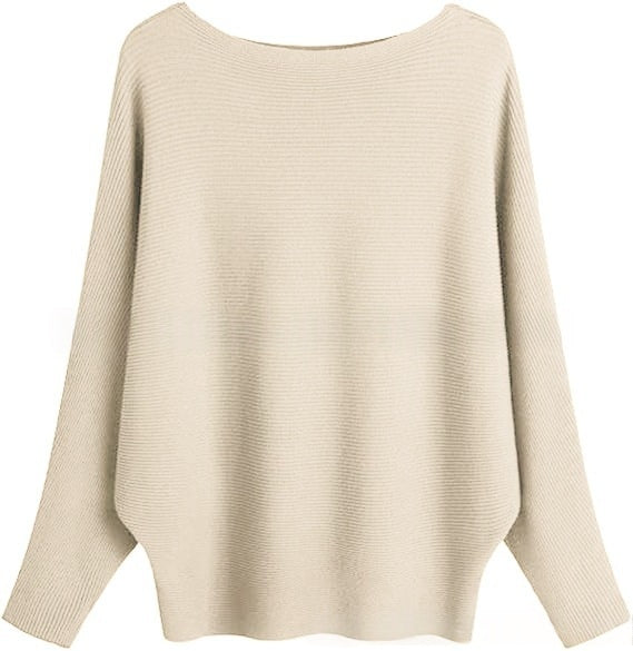 Halter-neck Batwing-sleeve Loose-fit Knit Sweater – Premium 0 | RICALOUX