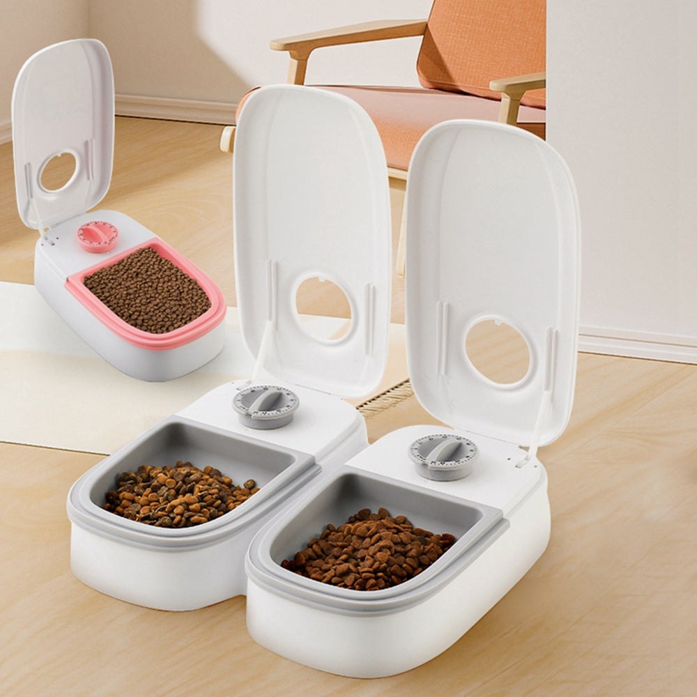 Automatic Pet Feeder Smart Food Dispenser For Cats Dogs Timer Stainless Steel Bowl Auto Dog Cat Pet Feeding Pets Supplies by Ricaloux