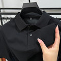 Heavyweight Mens Polo Shirt Short-sleeved T-shirt With A Turn-down Collar by Ricaloux