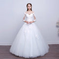 new shoulders Slim Qi wedding bride married slim wedding dress - RICALOUX