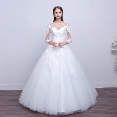 new shoulders Slim Qi wedding bride married slim wedding dress - RICALOUX