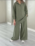 Half-zip Top And Wide-leg Pants Set – Premium 0 | RICALOUX