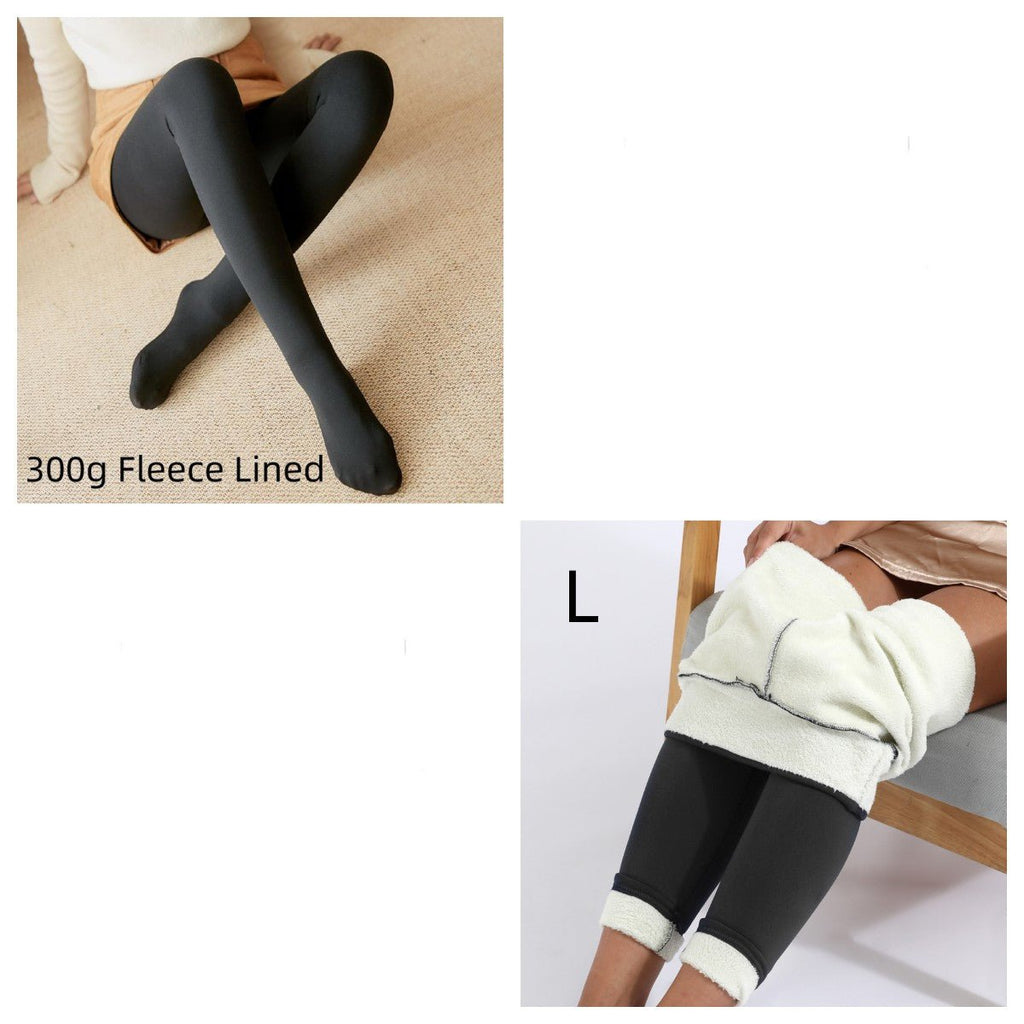 Fleece-lined Thickened Sheer Tights Leggings Transparent One-piece Pantyhose Superb Fleshcolor Pantynose - RICALOUX