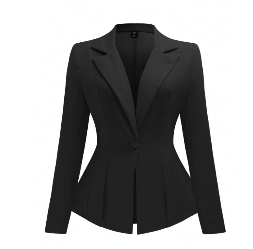 Plus-size Solid-color Belted Suit European And American Style – Premium 0 | RICALOUX