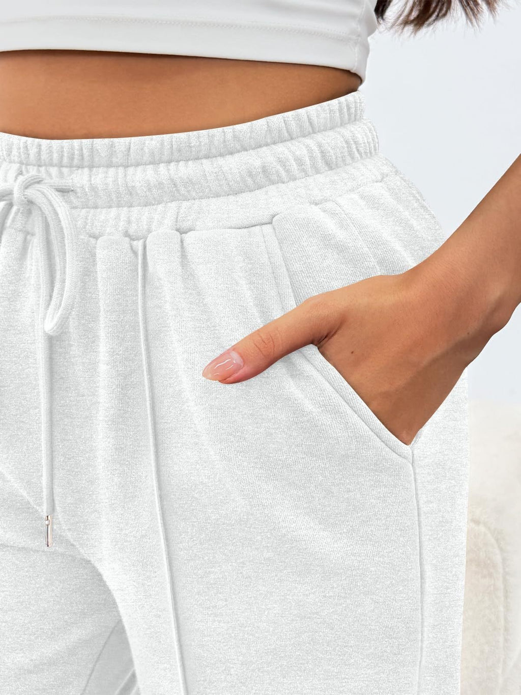 High-waisted Wide-leg Loose-fit Casual Womens Athletic Trousers – Premium 0 | RICALOUX