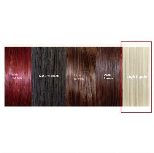 Mid-length Straight Hair Hand-woven Front Lace Synthetic Wigs by Ricaloux