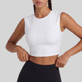 New Hollow Out Twist Tank Sports Bra With Removable Pads, Dopamine Fitness Bra by Ricaloux