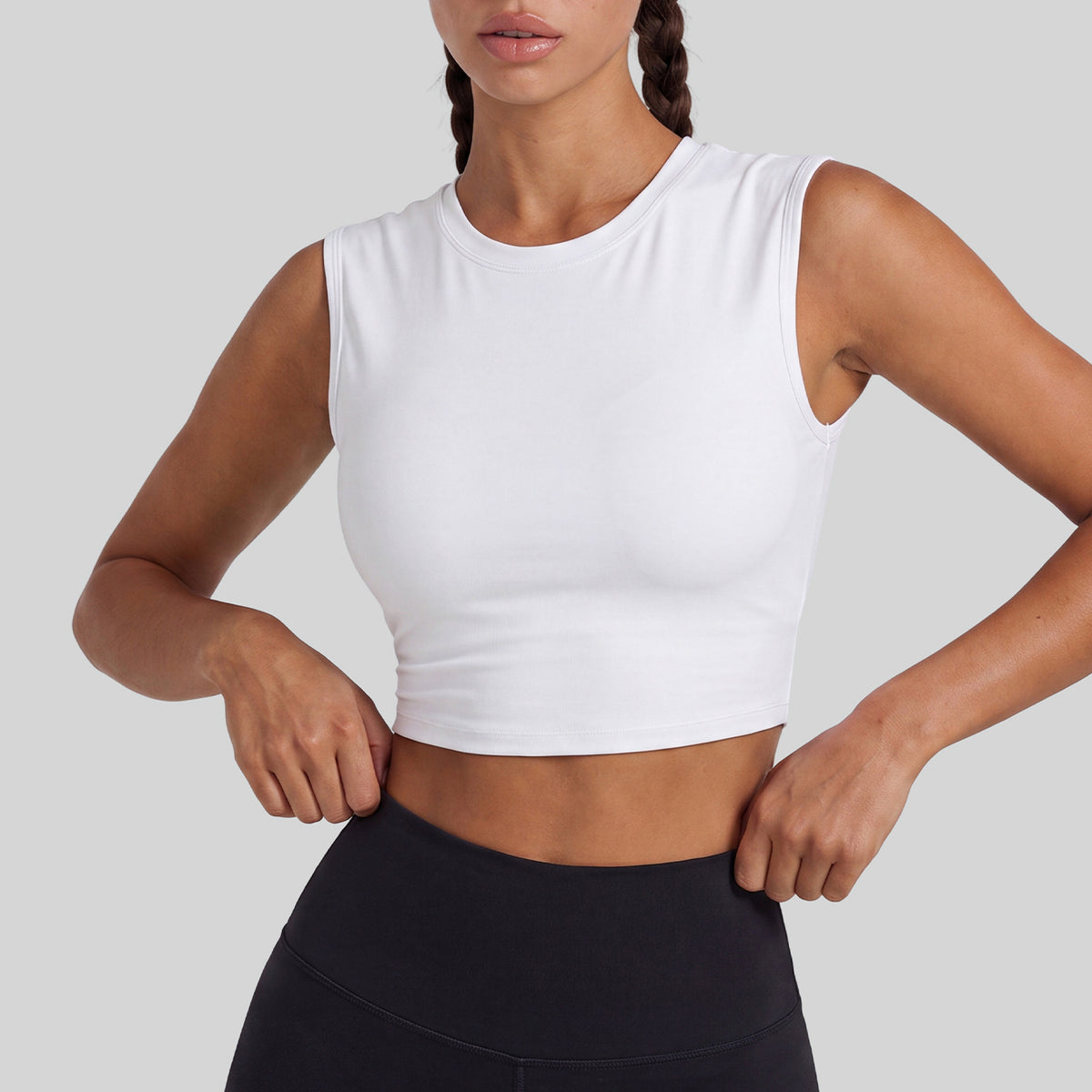 New Hollow Out Twist Tank Sports Bra With Removable Pads, Dopamine Fitness Bra by Ricaloux