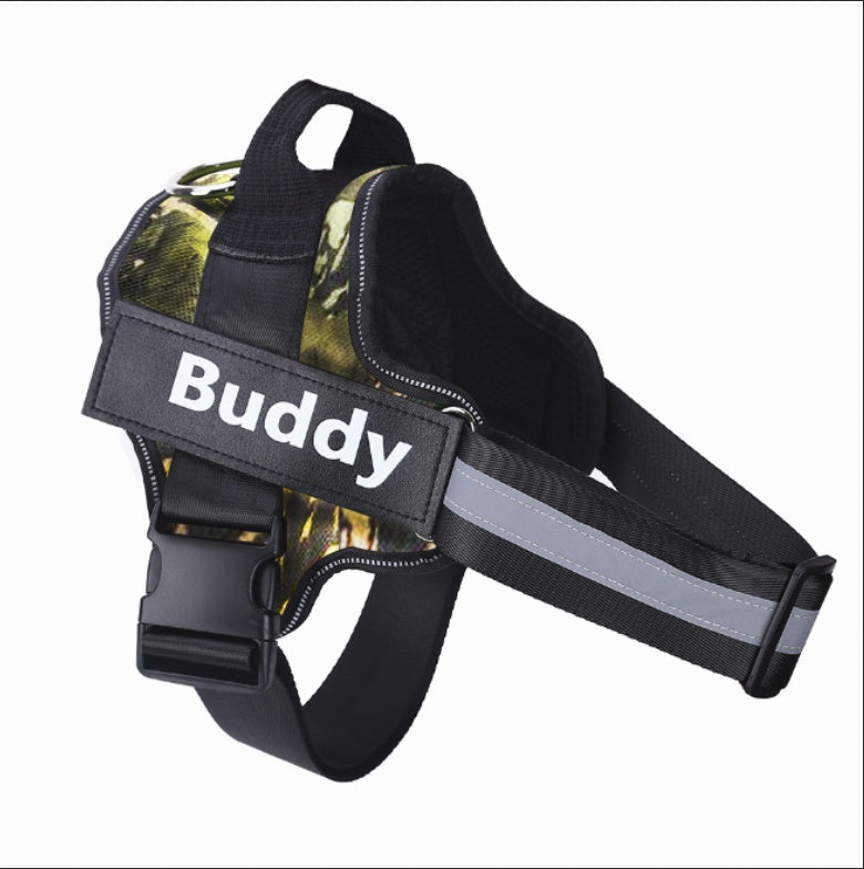 Personalized Dog Harness NO PULL Reflective Breathable Adjustable Pet Harness Vest For Small Large Dog Custom Patch Pet Supplies by Ricaloux