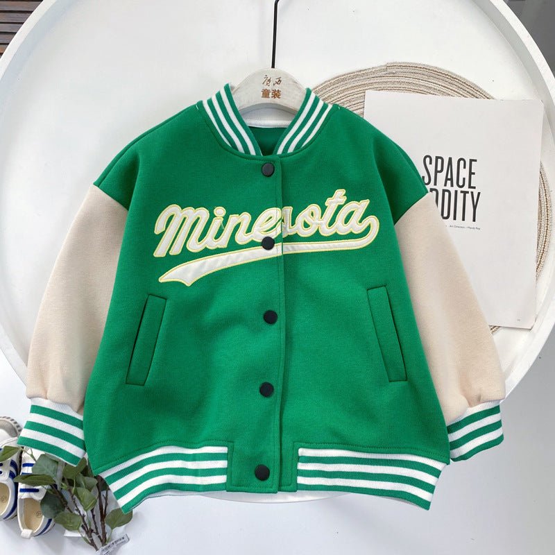 Children's Clothing Boys All-match Korean Baseball Uniform Jacket - RICALOUX