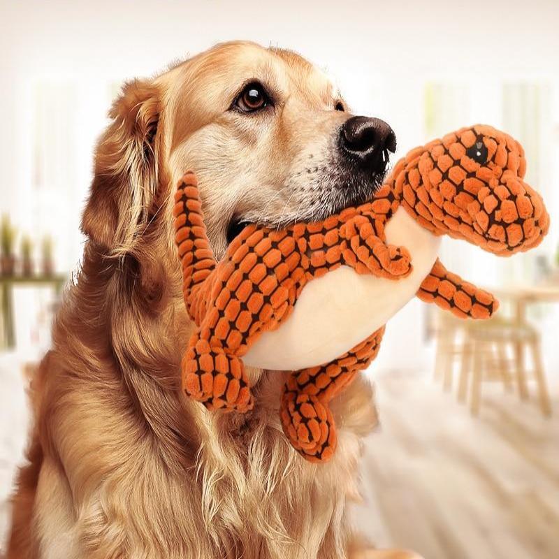 Dinosaur Pet Toys Giant Dogs Pets Interactive Dog Toys For Large Dogs Chew Toys Chihuahua Plush Stuffing Squeakers - RICALOUX
