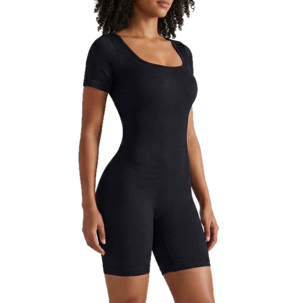 Shorts-style Yoga Bodysuit Sports Set by Ricaloux