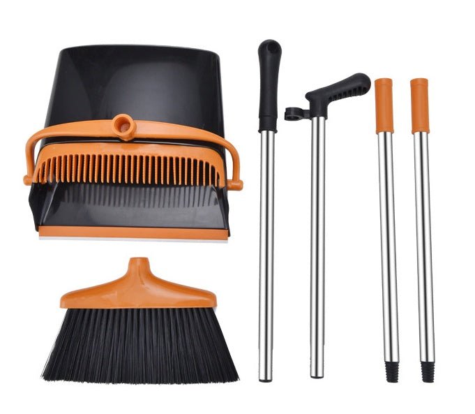 Stable Space-saving Broom And Dustpan For Office Classroom Home Kitchen Household Cleaning Tool - RICALOUX