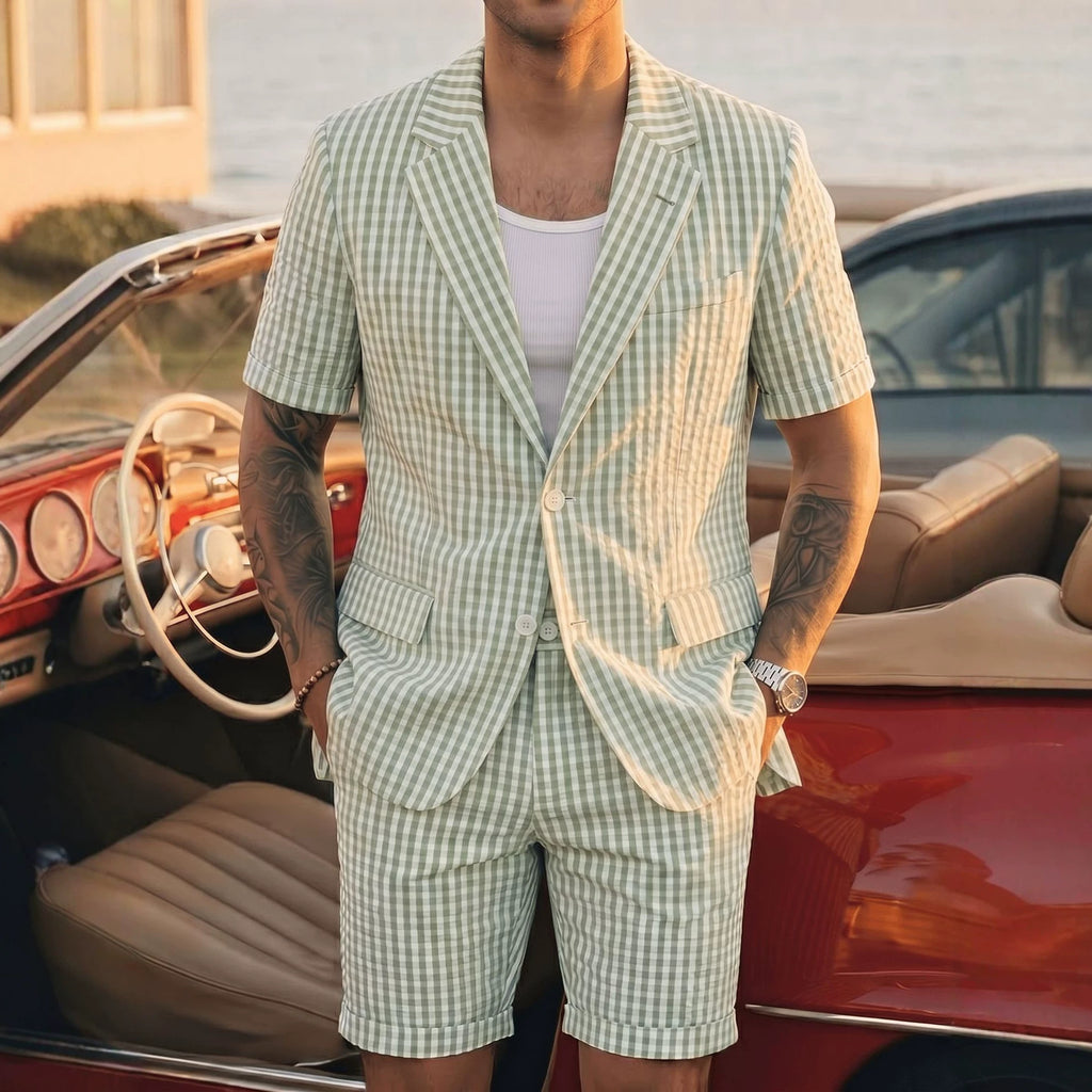 Mens Light Business-Casual Suit Set by Ricaloux