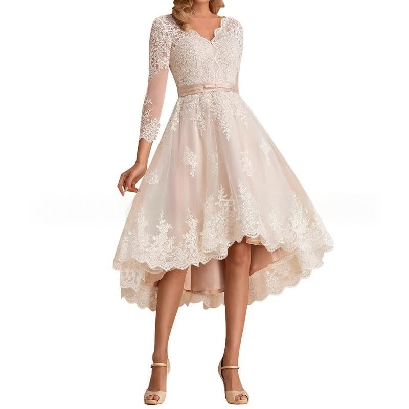 Summer Plus-Size Fashionable Long-Sleeve Bridal Wedding Dress by Ricaloux