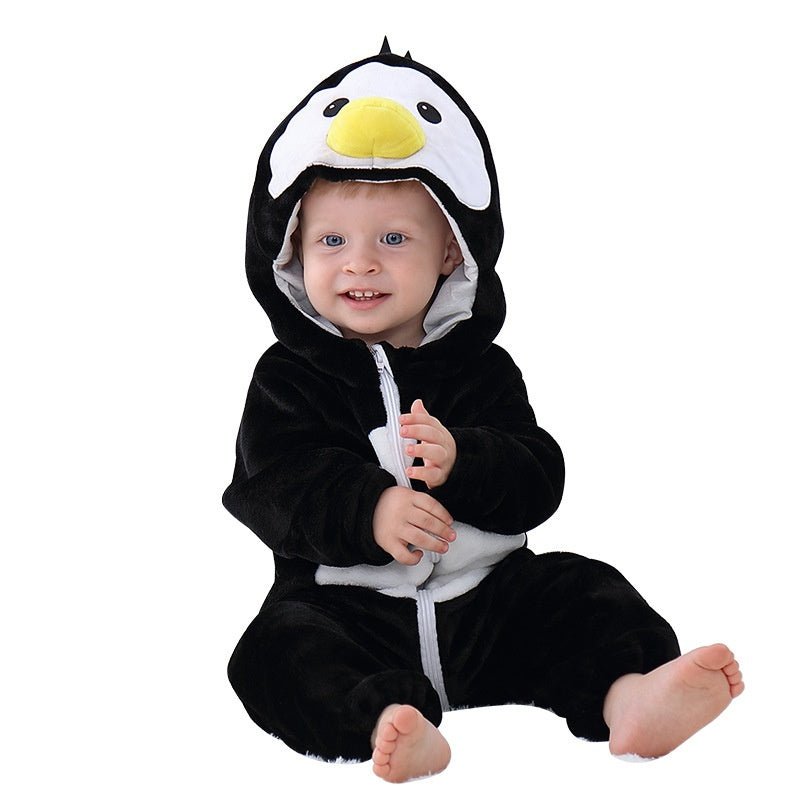 Clothes For Babies Autumn 3-year-old Baby Animal Jumpsuit Flannel Romper European And American Children's Wear - RICALOUX