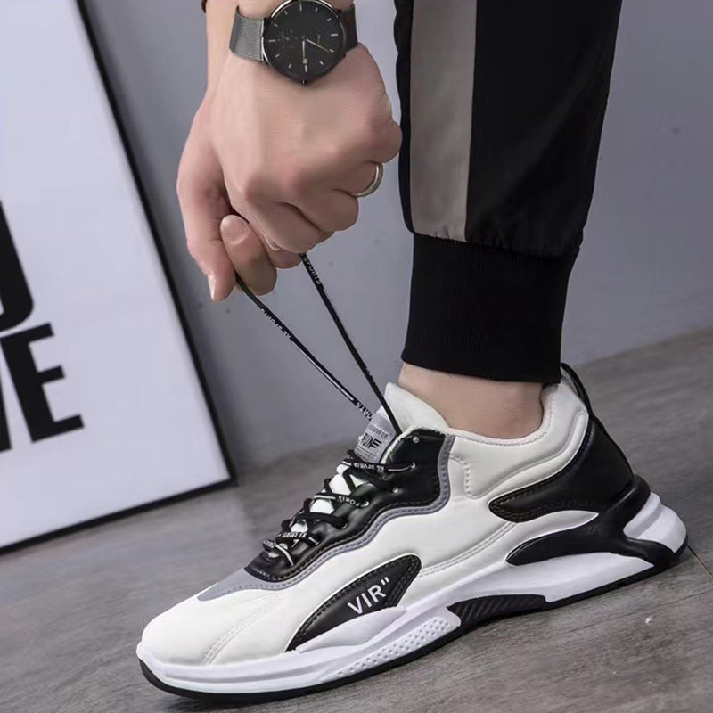 Fashion Black White Sneakers Casual Outdoor Lightweight Breathable Sports Shoes For Men by Ricaloux