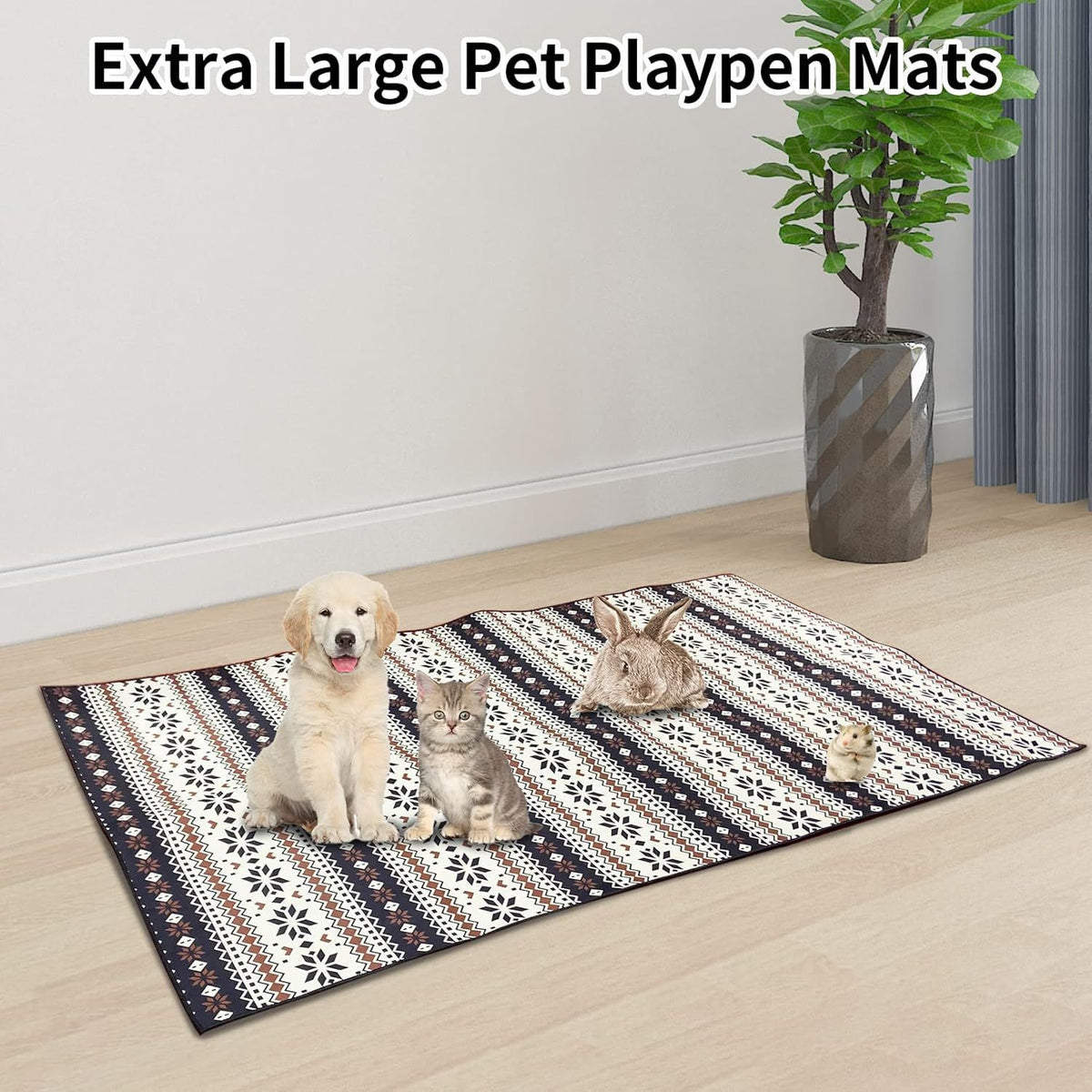 Bohemian Style Pet Mat Stain Resistant Easy To Care Urine Pad by Ricaloux