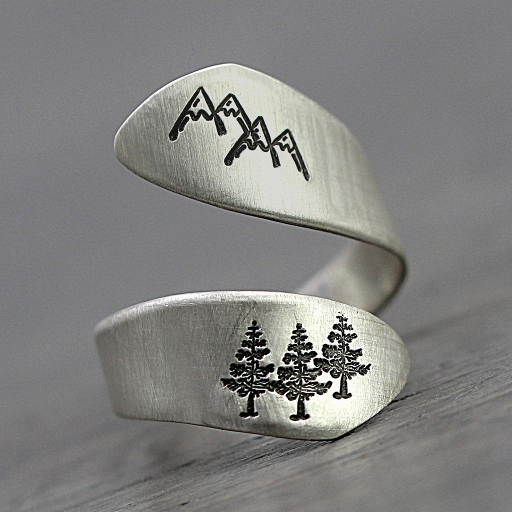Mountain forest opening adjustable ring - RICALOUX