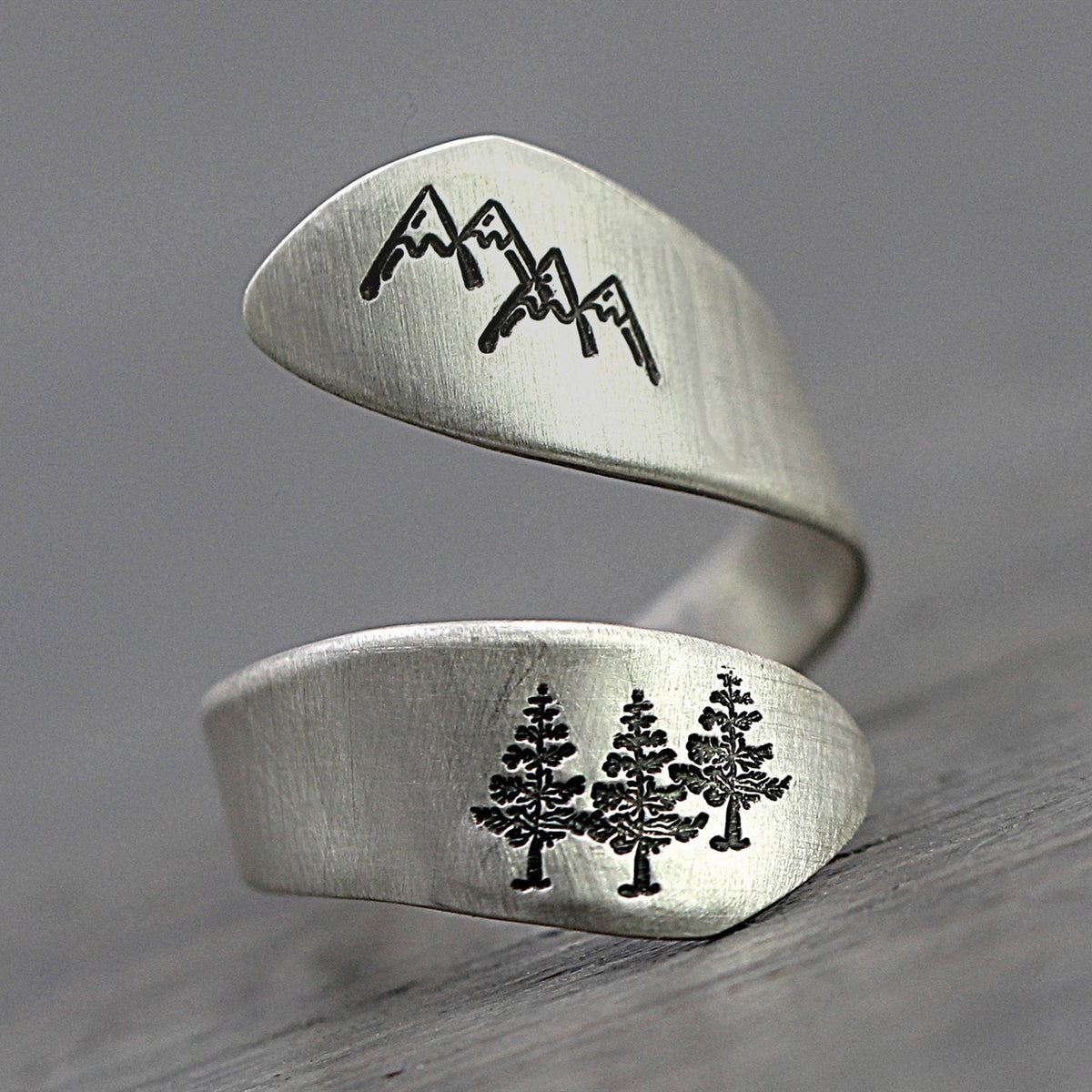 Mountain forest opening adjustable ring - RICALOUX