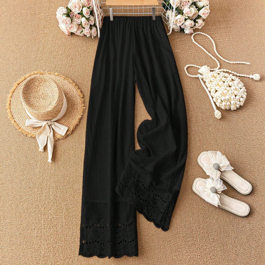 Loose-fitting High-waisted Draping Casual Trousersversatile And Trendy by Ricaloux