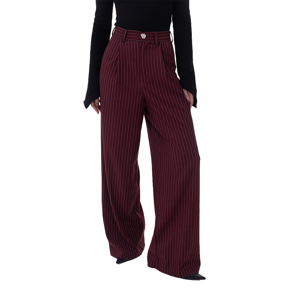 High-waisted Straight-leg Casual Pants For Women by Ricaloux