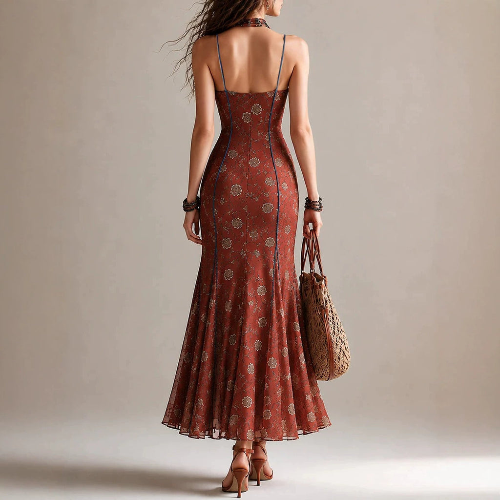Elegant Fishtail Mesh Long Dress For Vacation – Premium 0 | RICALOUX