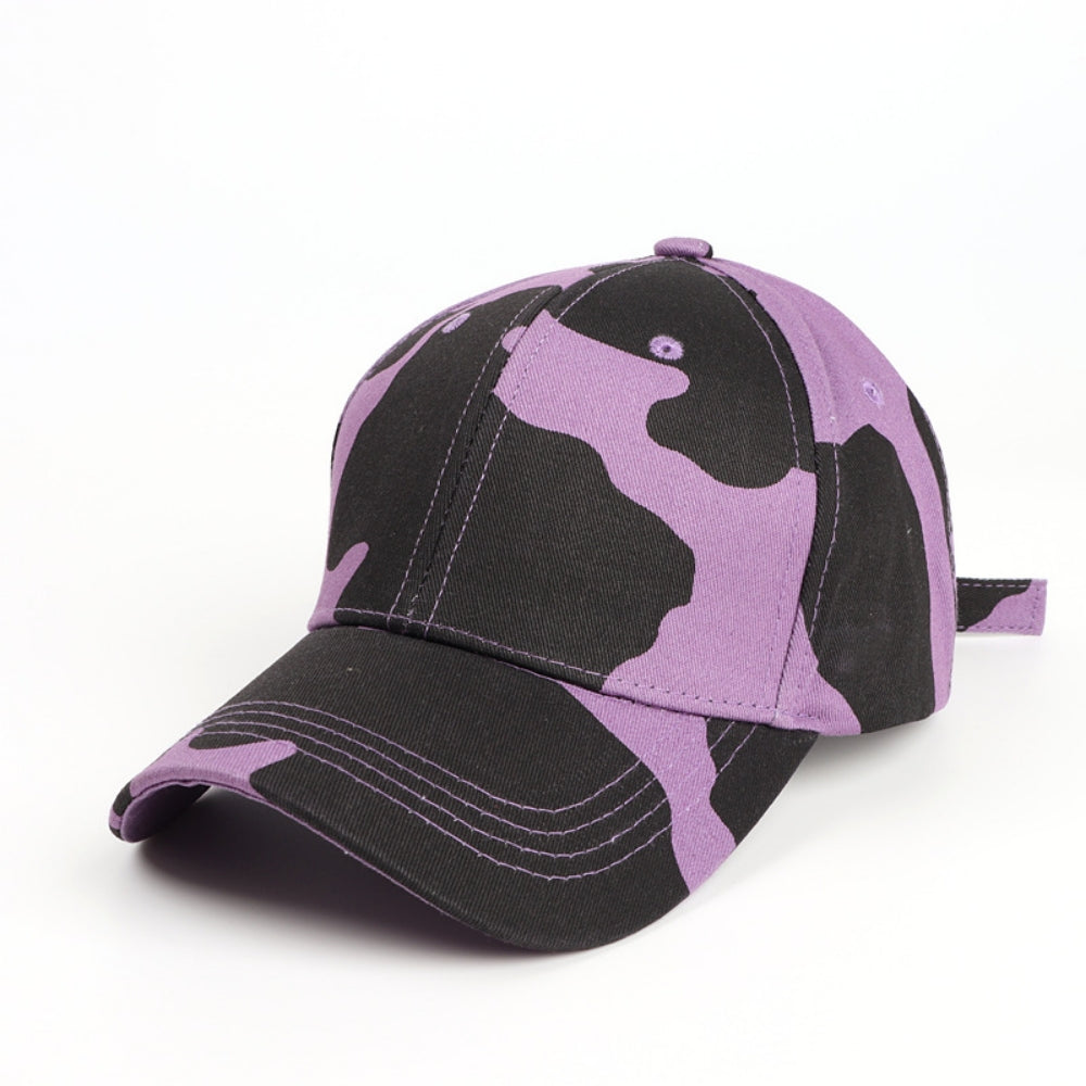 Cow Pattern Glossy Board Print Adjustable Simple And Versatile Style Peaked Cap Suitable For Outings, Entertainment And Shopping by Ricaloux
