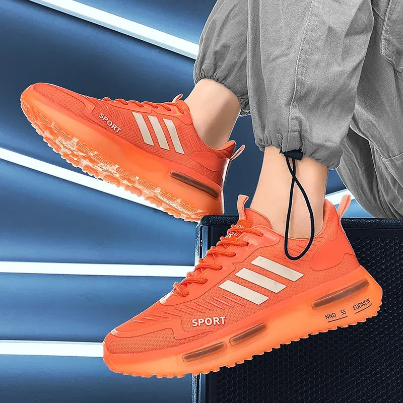 Air Cushion Sports Shoes Men Lace-up Sports Sneakers Outdoor Breathable Casual Shoes Walking by Ricaloux