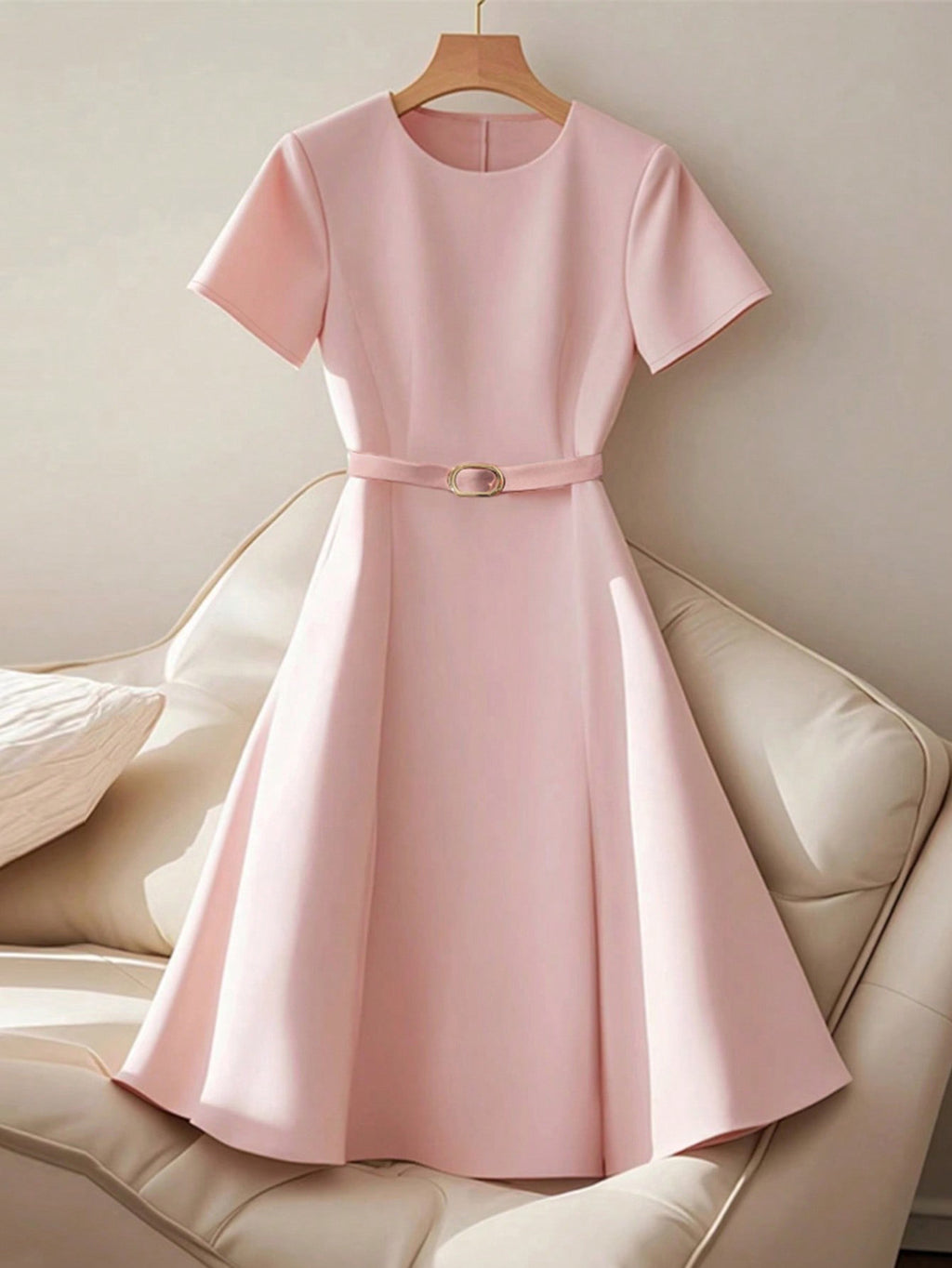 Womens Elegant Waist-cinching Casual Dress by Ricaloux