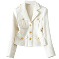 Off-white Tweed Short Jacket With A Chanel-style Collar – Premium 0 | RICALOUX