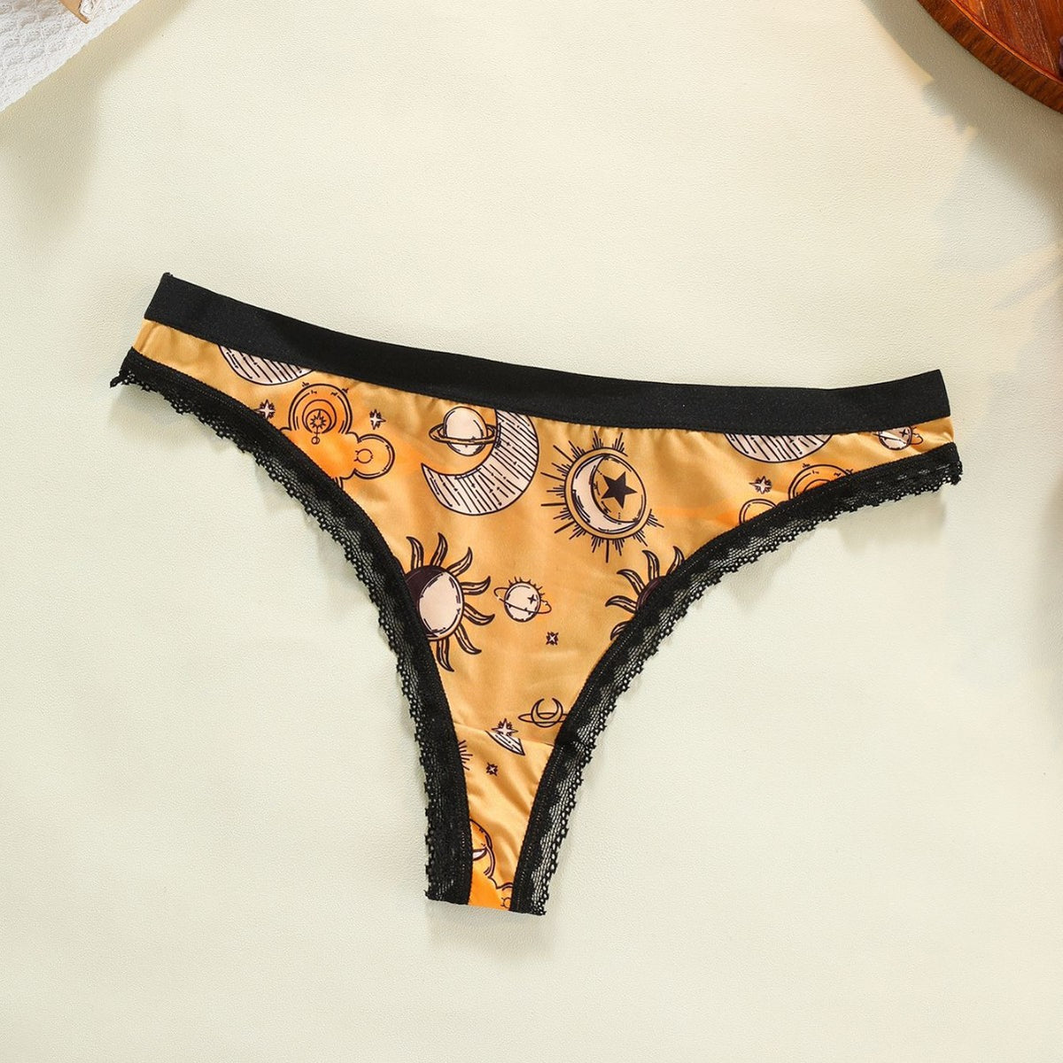 Plus-size Lace-trimmed Low-rise Seamless Floral-print Womens Panties – Premium 0 | RICALOUX