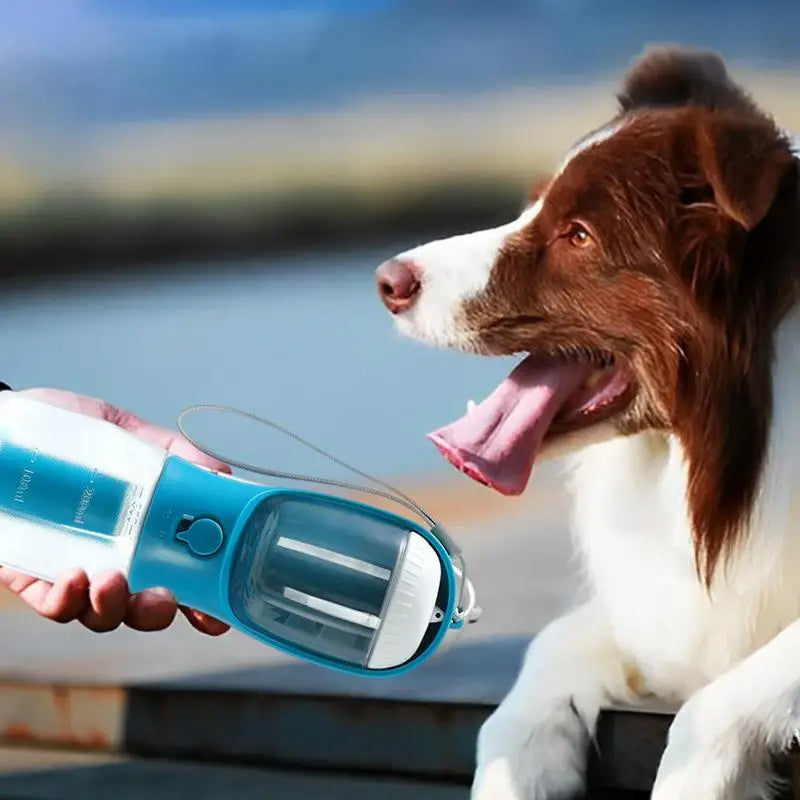 Dog Water Cup Drinking Food Garbage Bag Three-in-one Portable Small Multi-functional Pet Cups Pets Supplies by Ricaloux