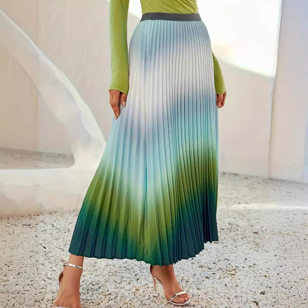 Waist-graduated Versatile Pleated Midi Skirt That Flatters The by Ricaloux