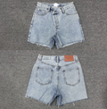 High-quality Slanted-button Placket Design Straight-leg No-stretch Shorts by Ricaloux