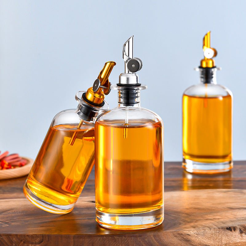 Home Kitchen Crystal White Material Glass Self-control Opening And Closing Spice Bottle - RICALOUX